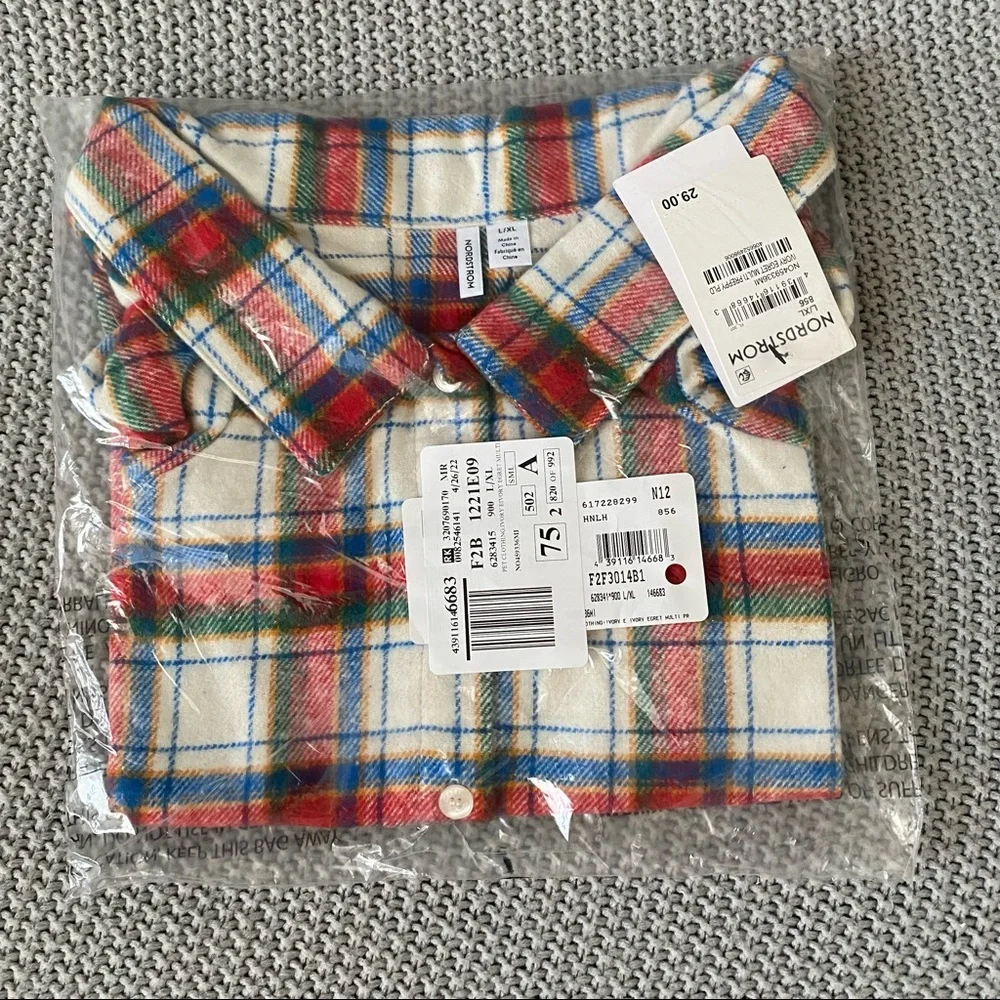 Pet Flannel Pajama Shirt NWT